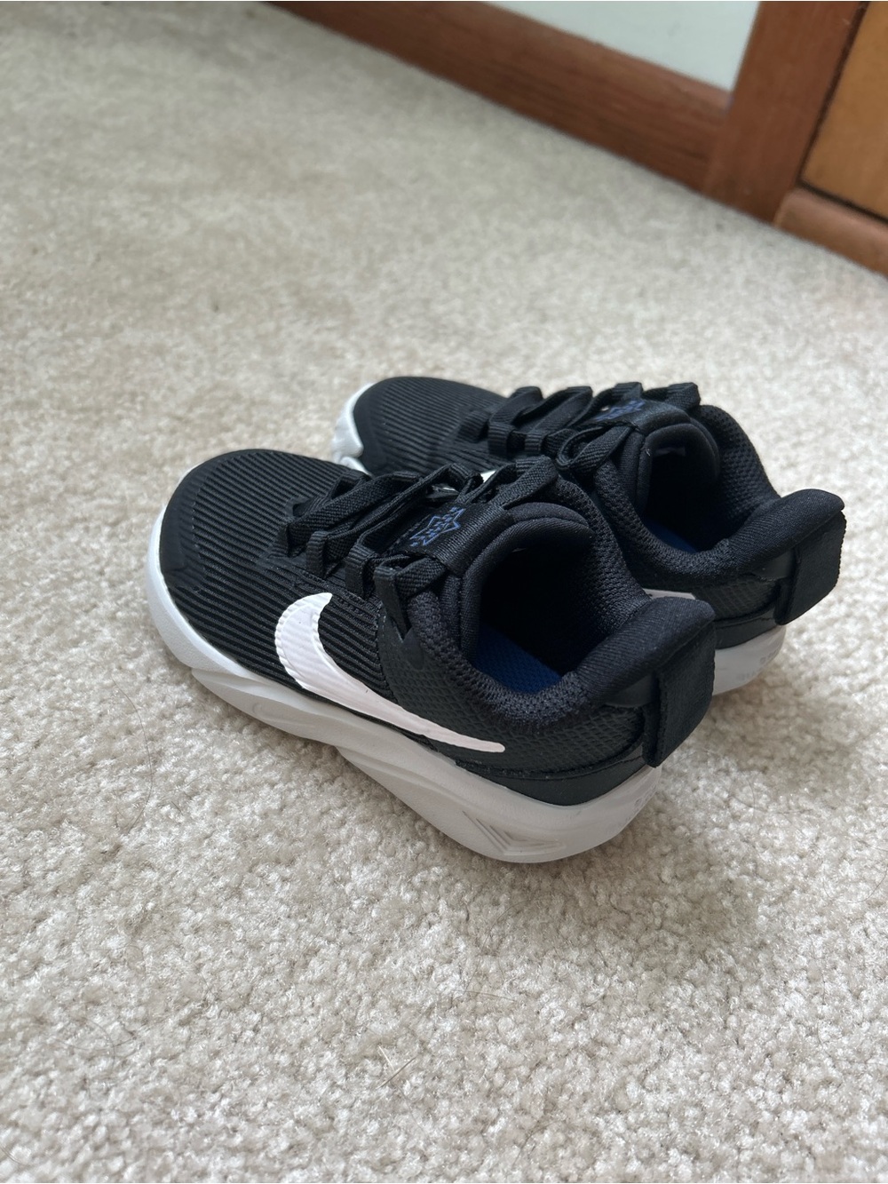 Nike Kids Black and White Low-Top Sneakers